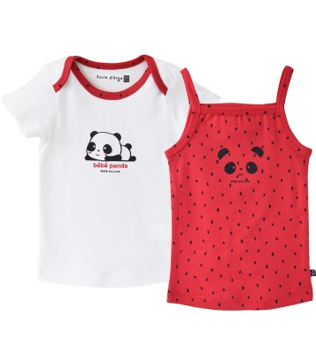 LOT DE DEUX SOUS-VETEMENTS BEBE FILLE - SDO EXCLUSIVE - VÊTEMENT BÉBÉ : Bébé  – Sucre d'Orge